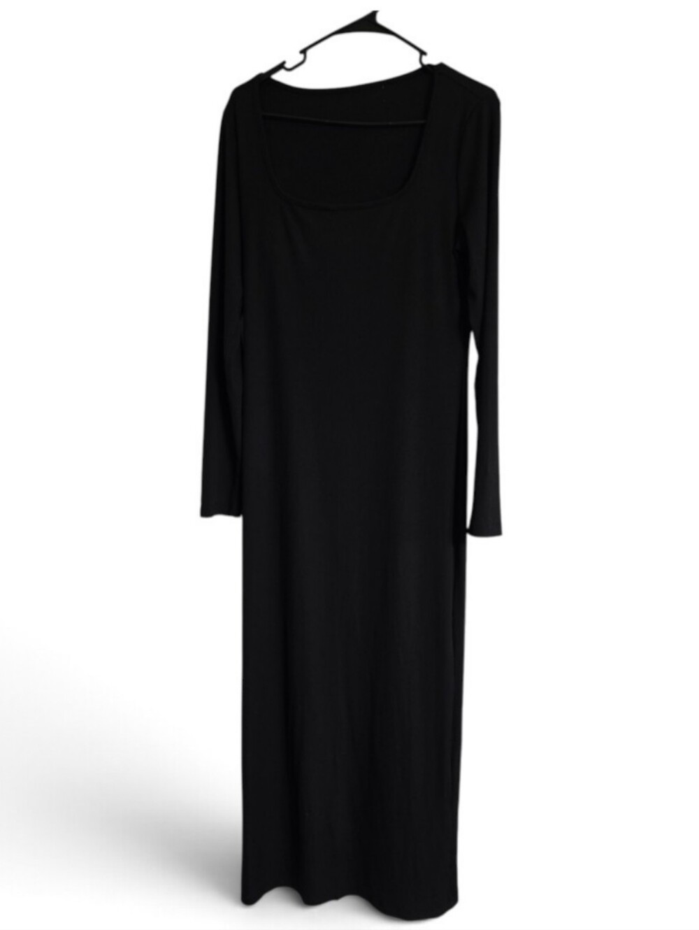 Classic Black Long Sleeve Maxi Dress
